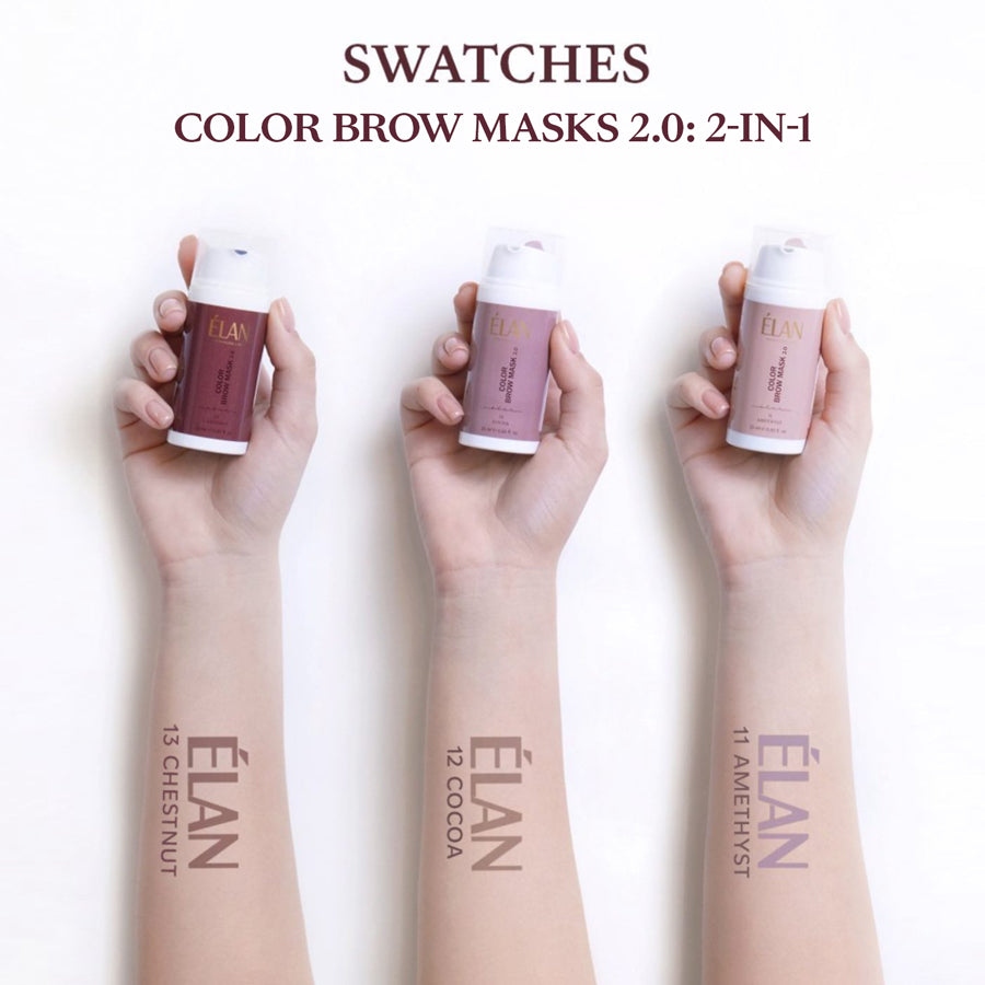 COLOR BROW MASK 2.0: 2-u-1 maska za obrve za toniranje, 12 COCOA
